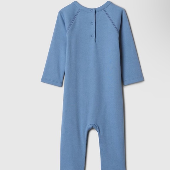 GAP Kids Light Blue Striped Pocket Footie - Picture 2 of 5